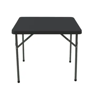 Classic HDPE Blow Molded Plastic Square Folding Table for Party Banquet