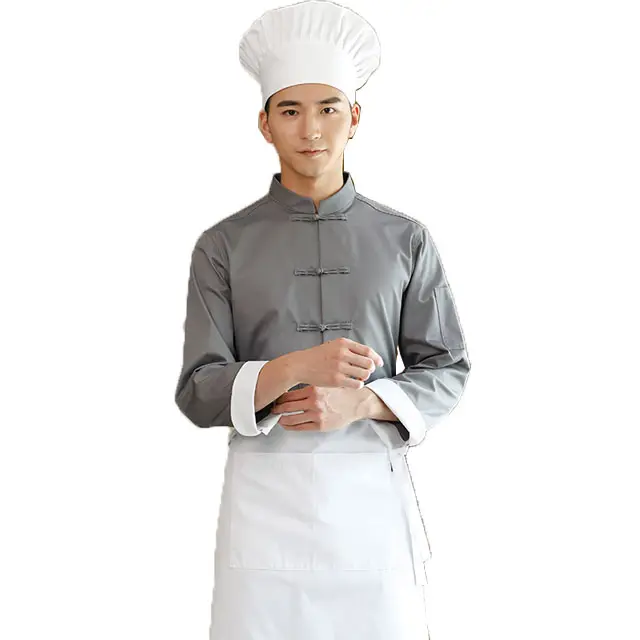 Di alta Qualità su ordinazione migliore cappotto chef ristorante cinese all'ingrosso magazzino camice bianco giacca usura personale dell'hotel uniforme chef