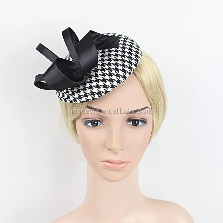 ホット販売最高品質のヘアアクセサリー女性のファッション黒シンプルな魅惑的なカクテルフェスティバル帽子女性のパーティーハット
