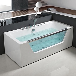 2020 FABIAO בק מנדי sudut מפעל פינת אקריליק שני האדם whirlpool עיסוי אמבטיה עם זכוכית לבן נוח למבוגרים - Product Image 4