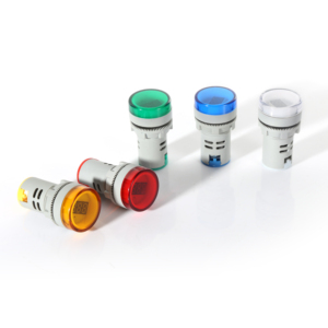 התקנה מחוון גלילי עגול 22mm Led אור תצוגת Dc 220v Ac מד אנלוגי דיגיטלי מד מתח פנל