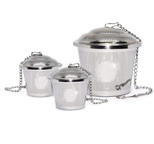 Ensemble d'infuseurs à thé OEM Passoire à thé réutilisable en acier inoxydable pour thés en vrac - Product Image 1