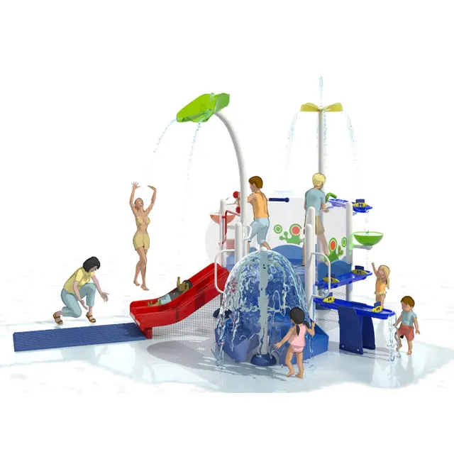 zero depth splash pad equipment for family recreation area