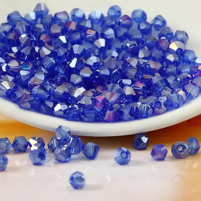 4mm red crystal beads bicone bead, Cheap glass beads manufacturer