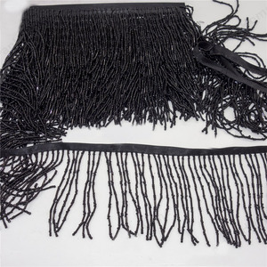 10cm Multiple Colour Latin Dancers Handmade 8 Beads Tube Hanging Beads Tassel Fringe Row To Be Lace 1 Yards