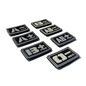 Aangepaste Badge Kleding Cap Stickers Bloed Pvc Rubber Patches