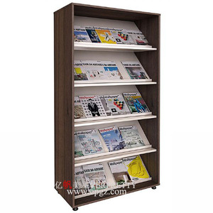 Di alta Qualità In Legno Scaffali Giornale Rivista Cremagliera per la Biblioteca - Product Image 3