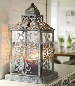 Élégante lanterne à bougie en verre métallique pour la maison, le bureau et le mariage Autres bougeoirs et lanternes pour la décoration - Product Image 1