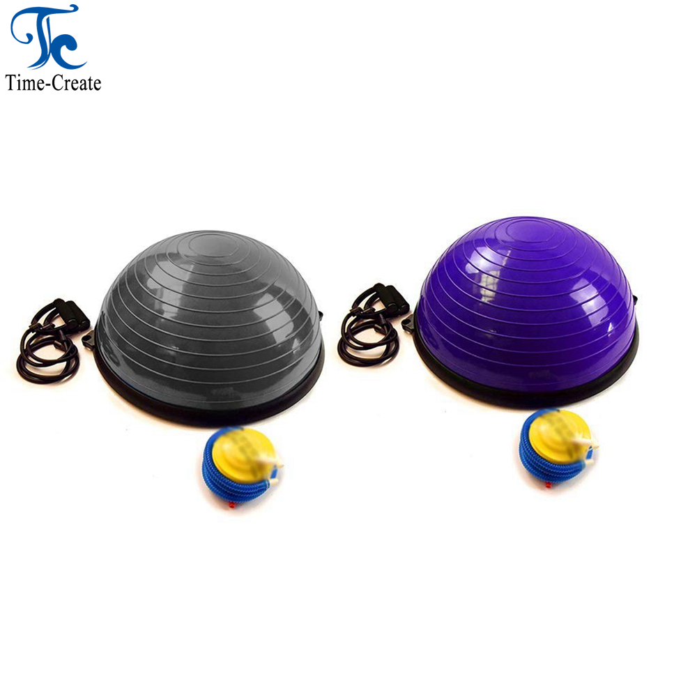 22,8 "/58 см Анти-взрыв спортивный баланс тренер, фитнес прочность половина мяч для упражнений с Эспандеры и тормозной насос