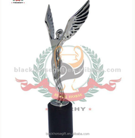 Haute Qualité or/Argent En Métal Ange volant Figurine Artisanat Trophée tasse