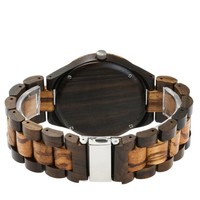 Montre en bois de montre en bambou de mouvement japonais de haute qualité en gros