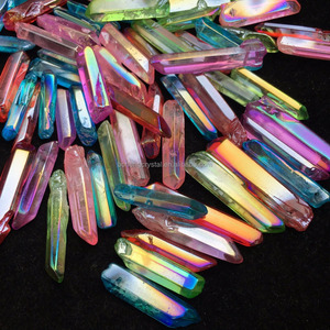 Comercio al por mayor de Gran Alcance Titanium Rainbow Aura Ángel Lemuria Semilla De Cristales De Cuarzo Punto - Product Image 1