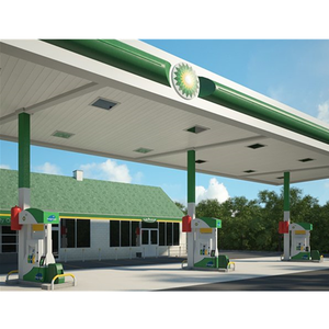 อาคารโครงสร้างเหล็กสำหรับสถานีบริการน้ำมันและปั๊มน้ำมัน - Product Image 1