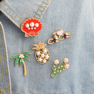 QIHE plantas suculentas Cactus <span class=keywords><strong>Aloe</strong></span> <span class=keywords><strong>Vera</strong></span> lindo planta en maceta pines broche insignia planta amante regalo accesorio de moda - Product Image 3