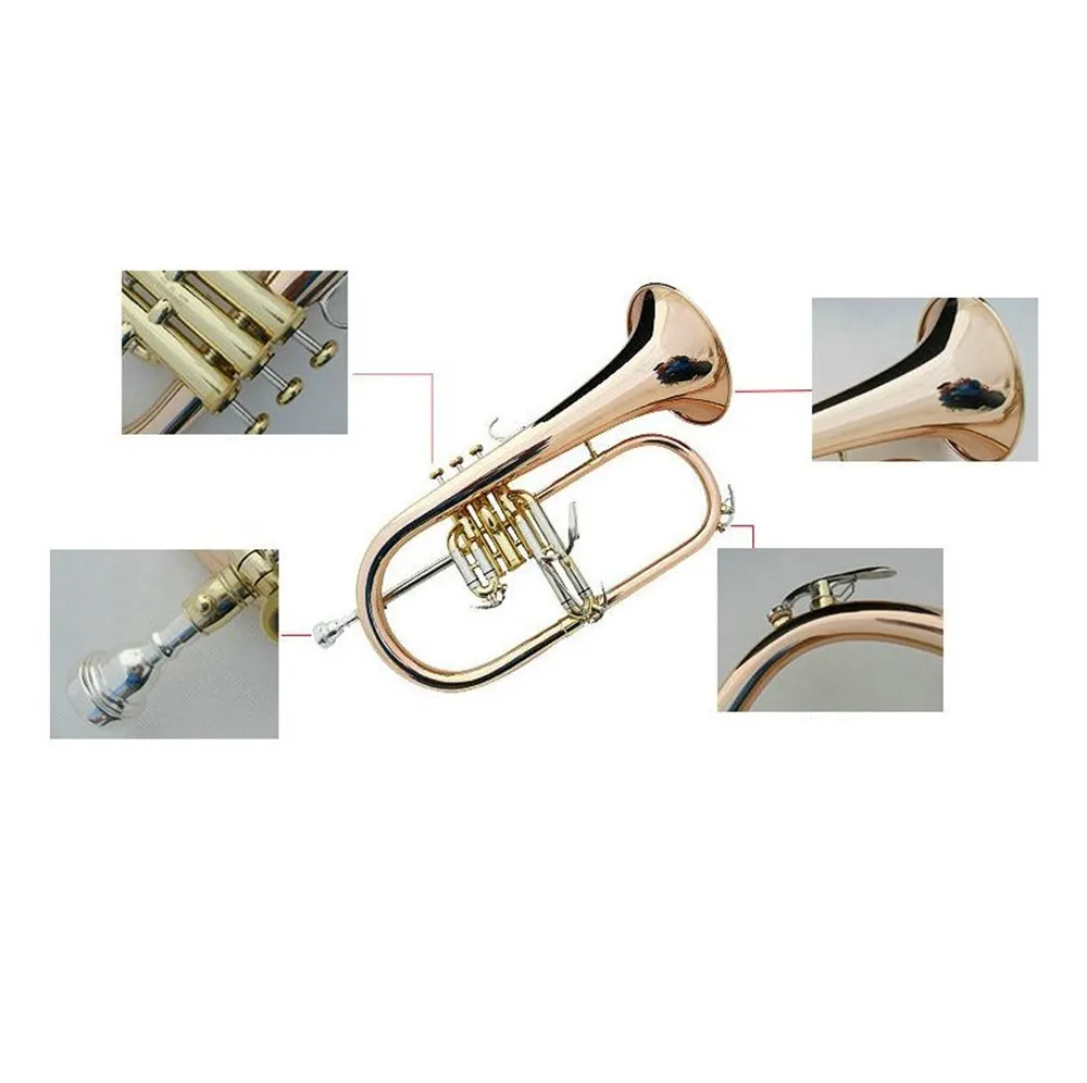 Phosphor Copper Material Cheap Price Flugelhorn Trumpet Professional Practice