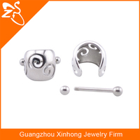 Piercing de mamelon gay, piercing de mamelon sexy en forme de couronne, faux piercing de mamelon barbell, bijoux