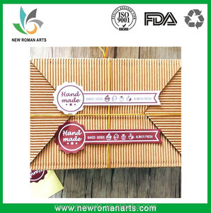 "HAND MADE" always Fresh Kraft Paper Baking Sealing Sticker/vintage DIY Gifts <strong>Posted</strong>/bake Package <strong>Label</strong> - Product Image 5
