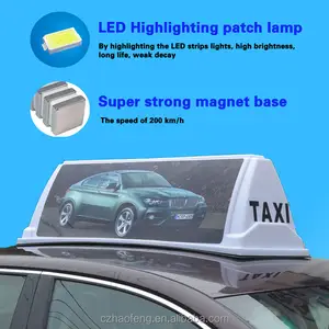 Mais grande teto de táxi propaganda caixa de luz led carro táxi propaganda top light