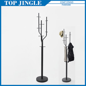 Soporte de piso de exhibición de capa de Metal de diseño de rama moderna para el hogar 10 ganchos muebles de sala de estar - Product Image 5