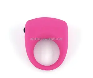 silicone strong vibrating bullet penis ring for male