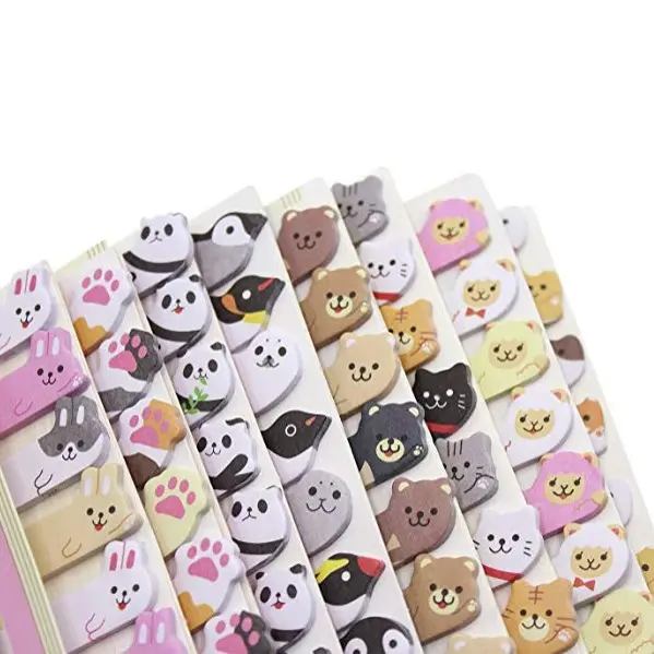 Cute Animal Sticker Bookmark Marker Memo Flags Index Tab Sticky Note Pads