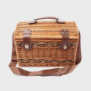 Custom Vintage Rectangle Rattan <strong>Basket</strong> <strong>Hamper</strong> Set Handicraft Willow Picnic <strong>Basket</strong> <strong>for</strong> Store Supermarket Antique Style - Product Image 4
