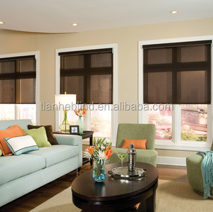 Cửa sổ tự động bóng râm với màn và năng lượng mặt trời vải rèm cuốn vải màu đồng bằng - Product Image 4