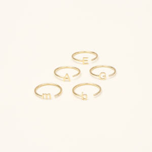 Anillos De Letras De Acero Inoxidable Anillos Para Mujer De Acero Inoxidable Joyeria Fina De Acero Inoxidable De China Anillos De Oro - Product Image 1