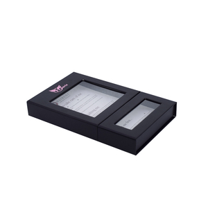 Caja de Empaque para Extensiones de Cabello Estilo Caja de Lujo con Ventana Transparente - Product Image 1