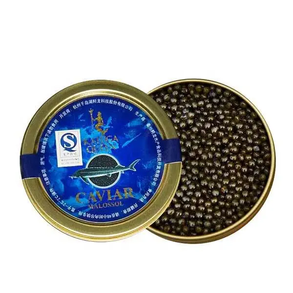50G Kaviar Sturgeon Amerika Impor Hitam Kaviar Sushi Piring Beluga Ikan Kaviar Rantai Dingin