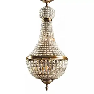 Thiết Kế Hiện Đại Trang Trí Nội Thất Pha Lê Hạt Chandelier Bronze Hoàn Thiện Tuyệt Đẹp Treo Lights Pendant Đèn