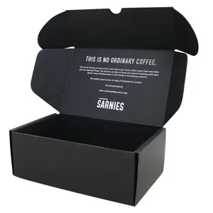 Wholesale Black Corrugated Cardboard Post Packaging Ship Box Custom Logo Strong Mail Postage Box