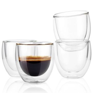 AIHPO5 prodotti più venduti <span class=keywords><strong>bicchieri</strong></span> da Cappuccino a doppia parete tazza da tè in borosilicato termico in <span class=keywords><strong>vetro</strong></span> isolante da 250ml tazza da caffè trasparente - Product Image 6