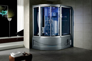 Vente en gros usine : Cabine de <span class=keywords><strong>douche</strong></span> vapeur autoportante en acrylique avec baignoire spa hydromassante intégrée - Product Image 3