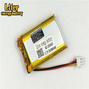Socket 2.5-3 P 103450 Lithium battery 2000 mah Rechargeable Li Polymer Battery PL LiPo battery with wire - Product Image 3