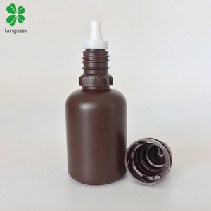 Tái Chế Nhựa PE Vật Liệu 30Ml/1 Oz Nhựa Đục Brown Dropper Chai Mực Drop Chai Lọ - Product Image 3