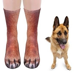 Engraçado Novidade Animal Impresso Elefante Tigre Cães Gato 3D Meias Patas Tripulação Sublimação Unisex Louco Meias - Product Image 2