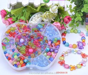 Wholesale Acrylic <strong>Beads</strong> Children's <strong>Beads</strong> Jewellery Set Educational Craft <strong>Kit</strong> for Kids - Product Image 3