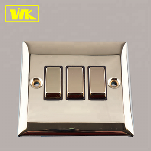 3 כנופיית 2 דרך חשמל אור מתג שקע של פליז - Product Image 2