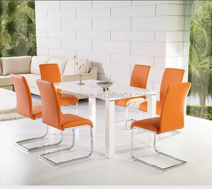 Wholesale Modern <strong>White</strong> Chrome Bow <strong>Leg</strong> Leather <strong>Dining</strong> <strong>Chair</strong> - Product Image 4