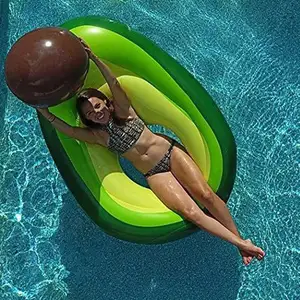 Inflatable Avocado पूल फ्लोट गेंद पानी मज़ा बड़े झटका अप ग्रीष्मकालीन समुद्र तट तैराकी के साथ बेड़ा