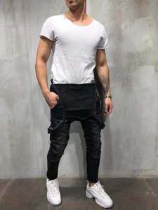 <span class=keywords><strong>Salopette</strong></span> <span class=keywords><strong>en</strong></span> <span class=keywords><strong>jean</strong></span> déchiré pour homme, style streetwear, taille S-XXXL Y11267 - Product Image 4