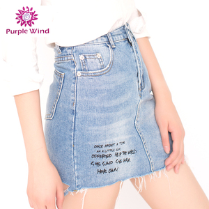 Fábrica ventas calientes modelos prenda 100% algodón Denim teñido <span class=keywords><strong>sexy</strong></span> Sissy <span class=keywords><strong>mini</strong></span> falda - Product Image 5