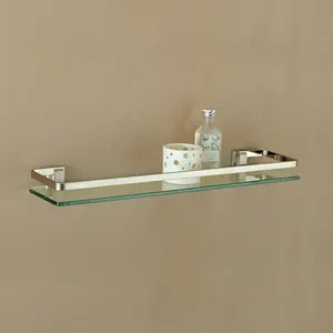 Estante de pared de vidrio con toallero, esquinero de acero inoxidable para baño, ducha, sala de estar, cocina, nuevo HOPE