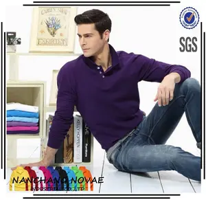 Alta calidad nuevo estilo de hombre polos de algodón polos T-Shirt de la ropa interior de algodón de manga larga camiseta Polo