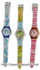 <span class=keywords><strong>Cinturino</strong></span> di stampa Silk-scrren il tuo orologio regalo di design orologio in <span class=keywords><strong>plastica</strong></span> di moda - Product Image 3