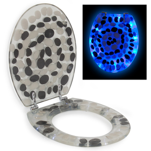 Led灯树脂马桶座圈，LED坐便器带石材设计 - Product Image 3