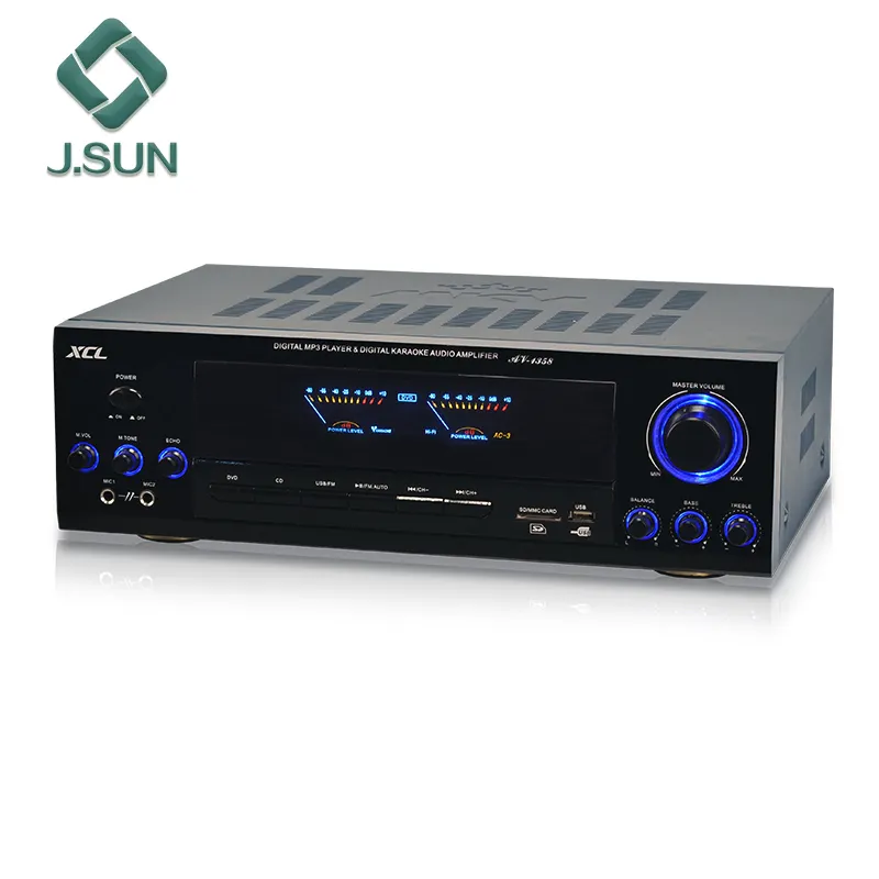 AV-1358 potente amplificador estéreo karaoke digital amplificador de audio del Gabinete para uso en el hogar