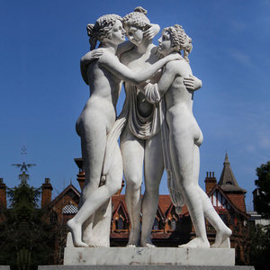 <span class=keywords><strong>Escultura</strong></span> <span class=keywords><strong>de</strong></span> Mujer <span class=keywords><strong>de</strong></span> Piedra Natural Blanca Tallada a Mano para Jardín Exterior, Estatuas <span class=keywords><strong>de</strong></span> Mármol <span class=keywords><strong>de</strong></span> las Tres Gracias - Product Image 3