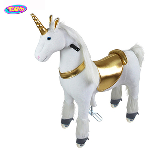 Caballo Mecánico de Peluche <span class=keywords><strong>para</strong></span> <span class=keywords><strong>Niños</strong></span>, Juguete de Unicornio <span class=keywords><strong>para</strong></span> Montar - Product Image 1